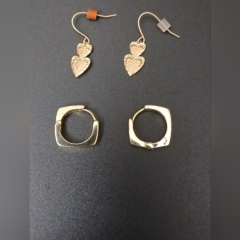 Elegant Gold Heart Earrings